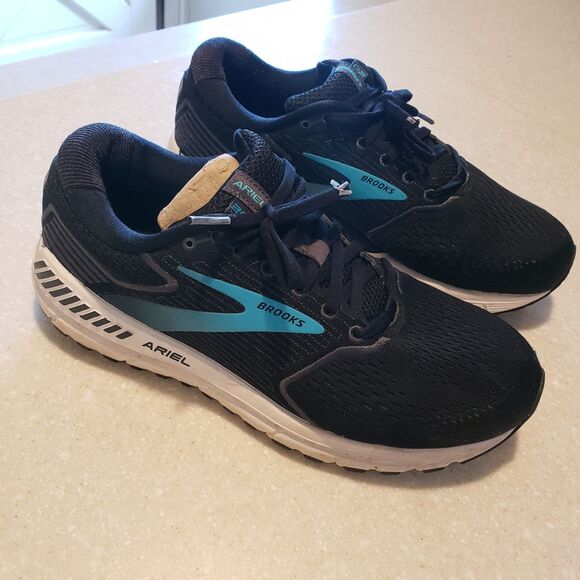 Brooks Ariel 20 Black Blue Women Size 10.5 Running Shoes Support Walk Jog - Picture 1 of 8
